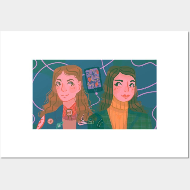 Booksmart Amy and Molly Wall Art by misnamedplants